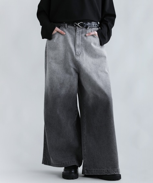 SOCCE ワイドパンツ ジーンズ 13.5ozワイドストレートグラデーション