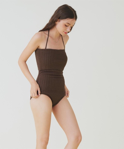 SEA DRESS（シードレス） 水着 太リブニットデザインワンピース/水着