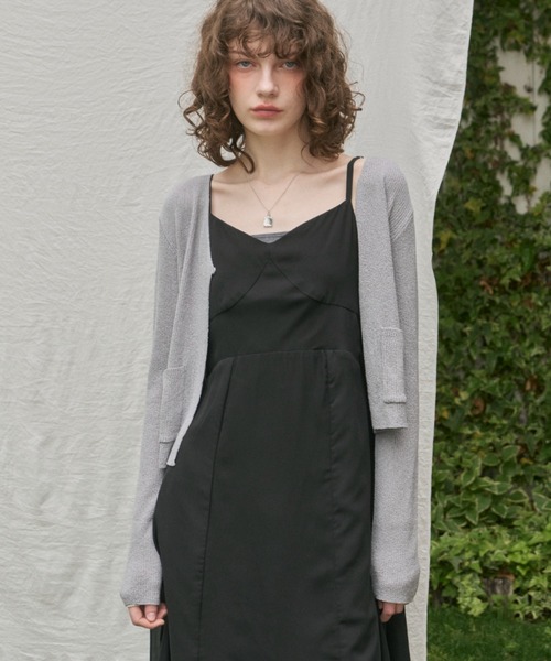 カーディガン double pocket knit cardigan / ダブルポケットニットカーディガン レディース