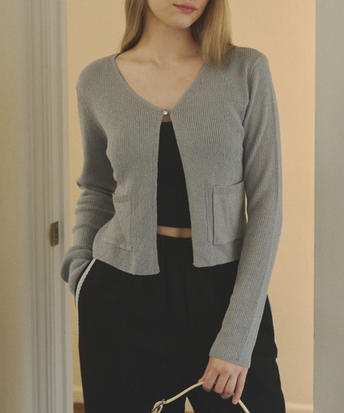 GIUNON ジウノン ダブルポケットニットカーディガン GIUNON カーディガン double pocket knit cardigan / ダブルポケット