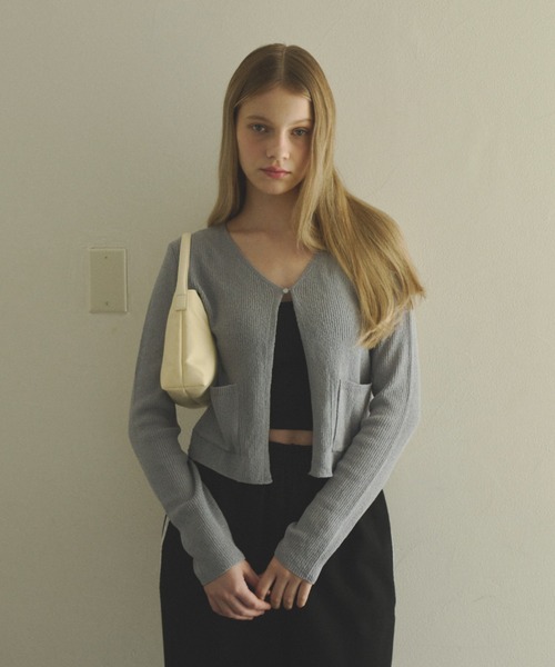 GIUNON カーディガン double pocket knit cardigan / ダブルポケット