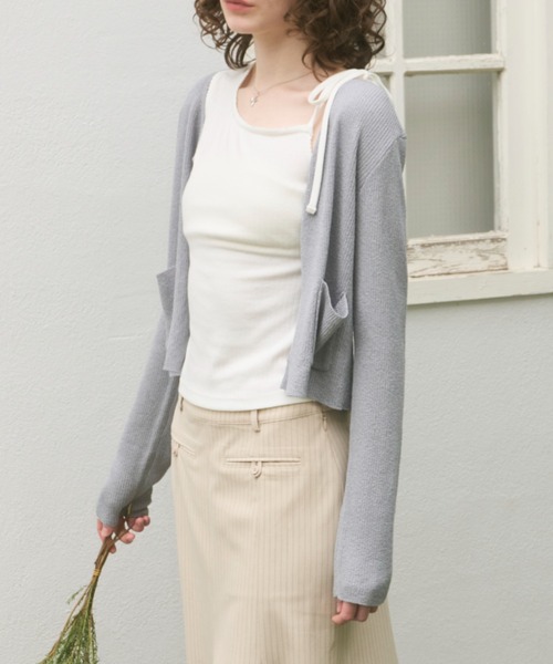 GIUNON カーディガン double pocket knit cardigan / ダブル