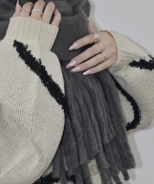 Reurie'（レウリィ） マフラー ストール フラッフィーフリンジマフラー