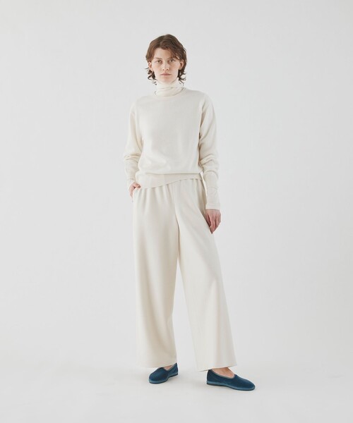 パンツ ホワイトフランネル イージーワイドパンツ レディース ワイド・バギーパンツ