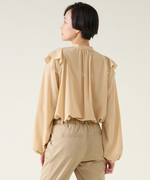 martinique（マルティニーク） ブラウス シャツ バイカラーパイピング