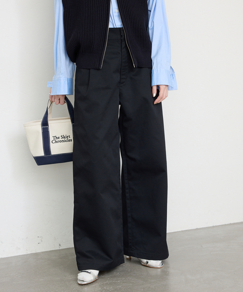 新品タグ付き IENA チノタックワイドパンツ IENA（イエナ）の「チノタックワイドパンツ（チノパンツ）」 - WEAR