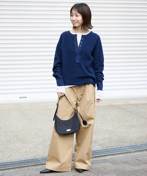 SLOBE IENA チノパン チノタックワイドパンツ レディース