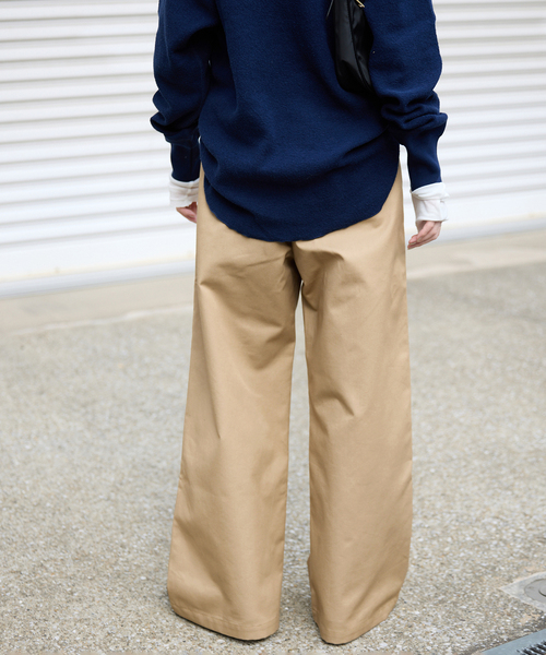 SLOBE IENA チノパン チノタックワイドパンツ レディース