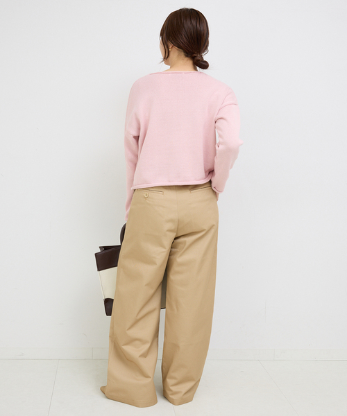 SLOBE IENA チノパン チノタックワイドパンツ レディース