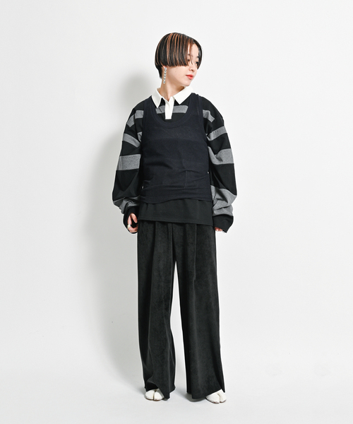 tシャツ RANDAM BORDER RUGBY SHIRT：カットソー レディース CITYSHOP tシャツ RANDAM BORDER RUGBY SHIRT：カットソー