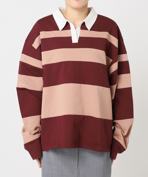 tシャツ RANDAM BORDER RUGBY SHIRT：カットソー レディース CITYSHOP tシャツ RANDAM BORDER RUGBY SHIRT：カットソー