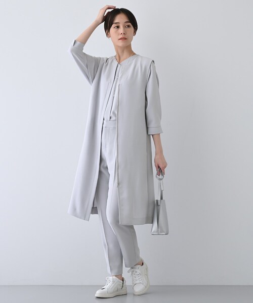 ベスト ジレ 「着る日傘/遮熱/UVケア」ロングジレジャケット レディース ロングジレ ジレベスト レディース ベスト ジレ トップス 秋冬