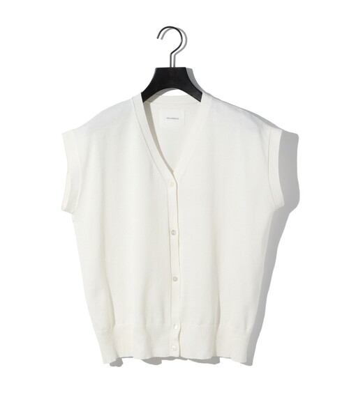 MIDIUMISOLID カーディガン for Ladies ノースリーブVネック