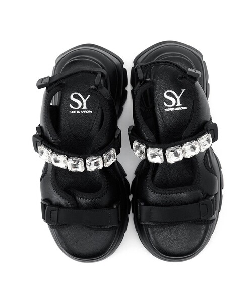 ＜SY＞ビジューベルクロ サンダル75● 定価 ¥13,200(税込) SY UNITED ARROWS サンダル 「SY」ビジューベルクロ サンダル75