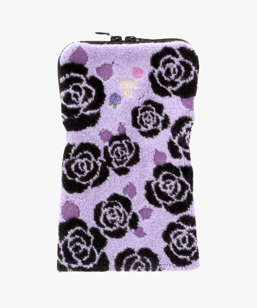 ANNA SUI ハンカチ ローズ柄 ファスナー付きタオル レディース