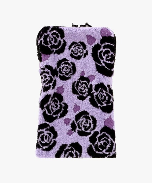ANNA SUI ハンカチ ローズ柄 ファスナー付きタオル レディース