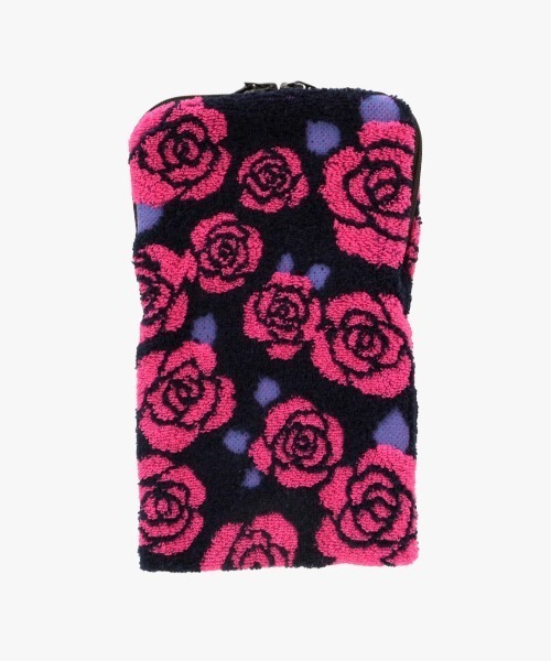 ANNA SUI ハンカチ ローズ柄 ファスナー付きタオル レディース