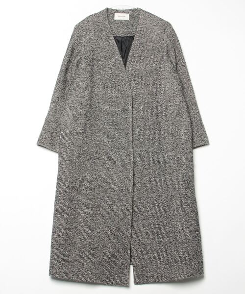 FRAY I.D（フレイ・アイディー） ノーカラーコート 0 ブラック