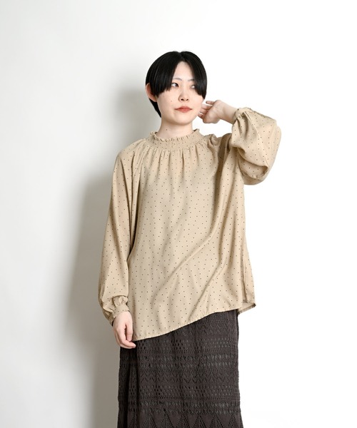 Merlette マーレット ラップシャーリングブラウス 長袖ブラウス プリントラップブラウス | Merlette (Women)/マーレット | 三越伊勢丹