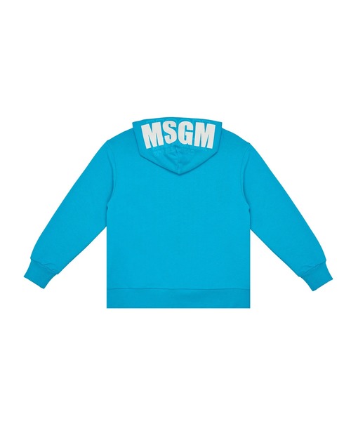 MSGM KIDS パーカー 「NEW」フードロゴ ジップアップパーカー キッズ