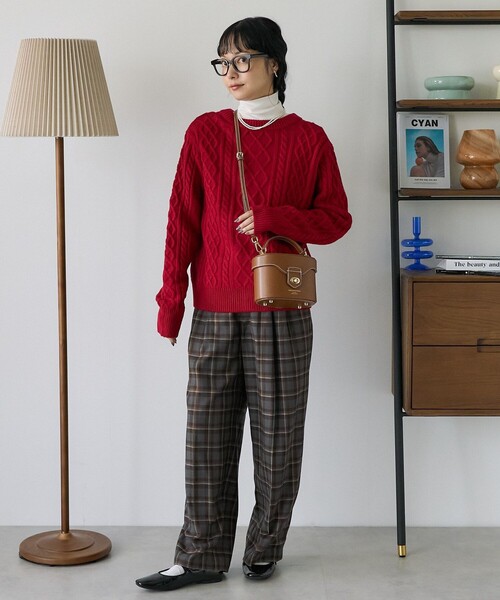 FREAK'S STORE（フリークスストア） ニットカーディガン フリ- レッド