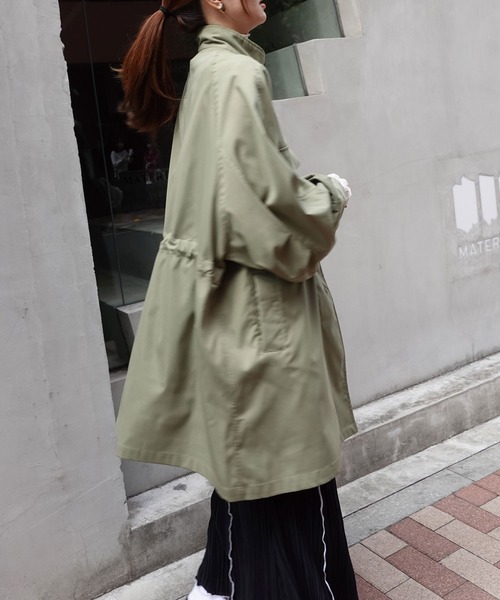 「CORNERS」 モッズコート M カーキ レディース_画像2