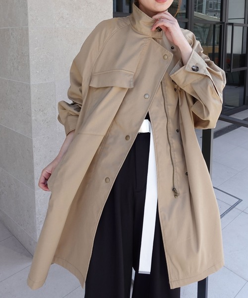 「CORNERS」 モッズコート M カーキ レディース_画像7