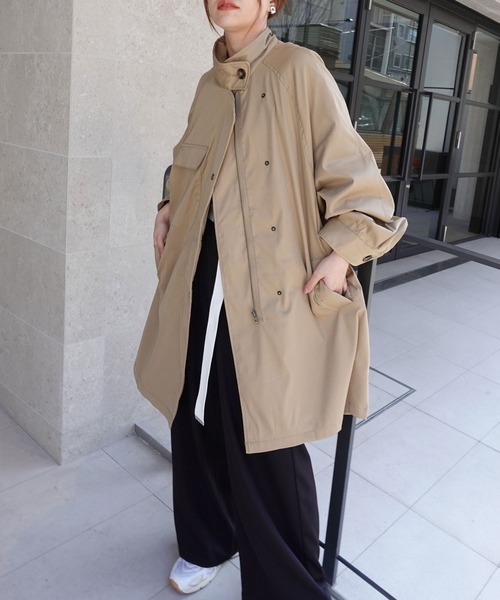 「CORNERS」 モッズコート M カーキ レディース_画像9