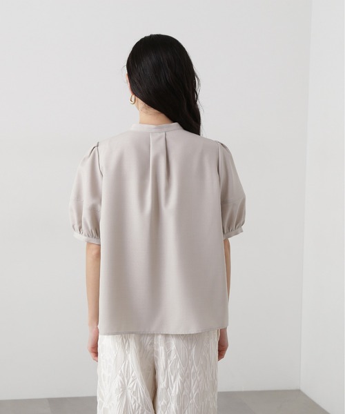 N.Natural Beauty Basic ブラウス シャツ リネンライク切替
