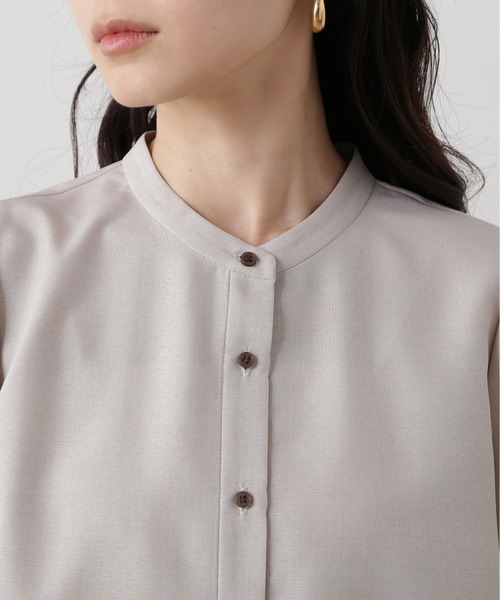 N.NaturalBeauty Basicリネンライク切替スリーブブラウス リネンライク切替スリーブブラウス | N. Natural Beauty Basic