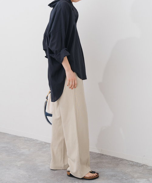 Spick＆Span スラックス パンツ コットンダブルジャージーパンツ