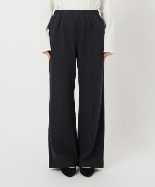 Spick＆Span スラックス パンツ コットンダブルジャージーパンツ
