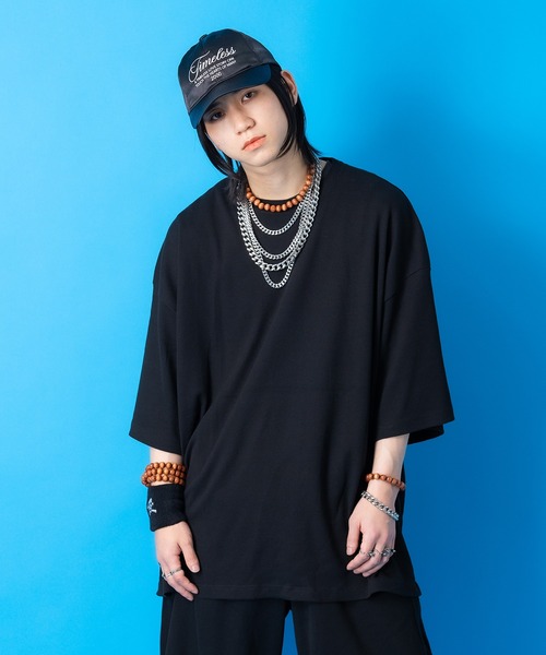 tシャツ a.p.o.v. スーパーオーバーサイズワッフルTシャツ メンズ
