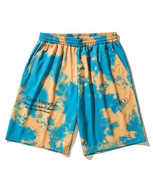 AKTR & RSN ブラウン タイダイ パンツ パンツ AKTR MIXTURE TIEDYE SHORTS (アクター ミクスチャー タイダイ