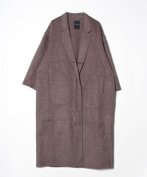 JEANASIS（ジーナシス） チェック柄チェスターコート FREE ブラウン