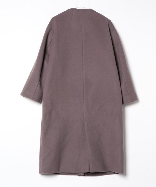 お値下げ　美品★IENA MANTECOノーカラーコート グレー ブラウン　38 美品 IENA MANTECOノーカラーコート グレー ブラウン 38 【公式通販】
