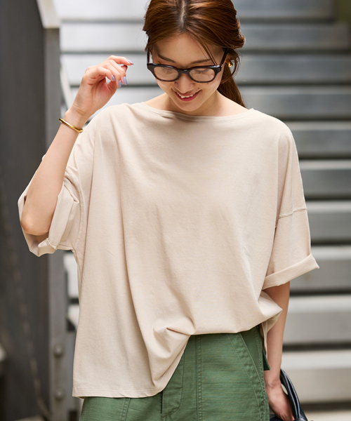 新品　FRAMeWORK フレームワーク ドライタッチコットンS/S-Tee FRAMeWORK tシャツ ドライタッチコットンS/S-Tee レディース