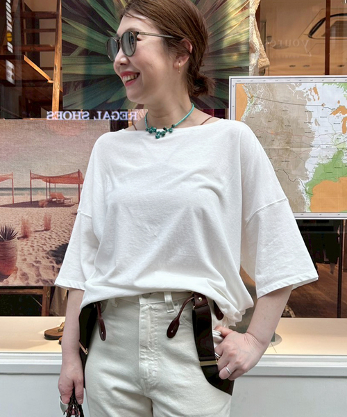 新品　FRAMeWORK フレームワーク ドライタッチコットンS/S-Tee FRAMeWORK tシャツ ドライタッチコットンS/S-Tee レディース