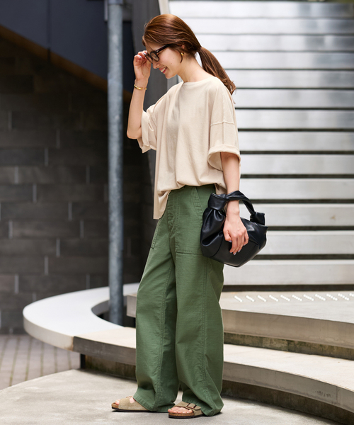 FRAMeWORK tシャツ ドライタッチコットンS/S-Tee レディース