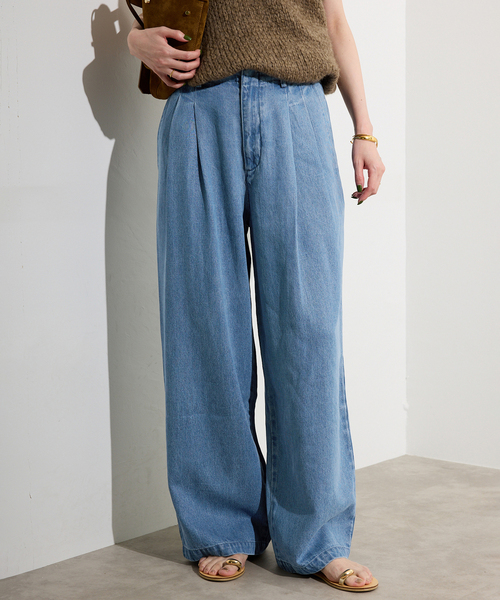 SLOBE IENAデニム　LEDENIM TUCK TROUSER サイズ40 SLOBE IENA ジーンズ デニム デニムパンツ 「WEB限定/追加4
