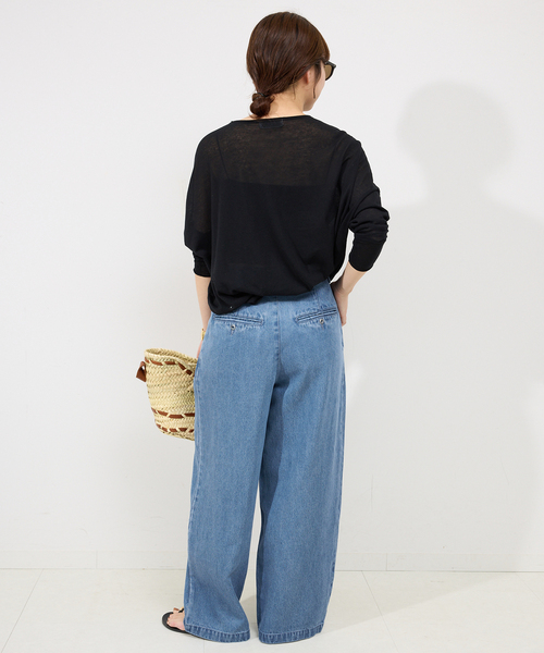 LEDENIM TUCK TROUSER デニム38 期間限定価格7月31日まで 4サイズ展開/追加3》LEDENIM TUCK TROUSERデニム（デニムパンツ
