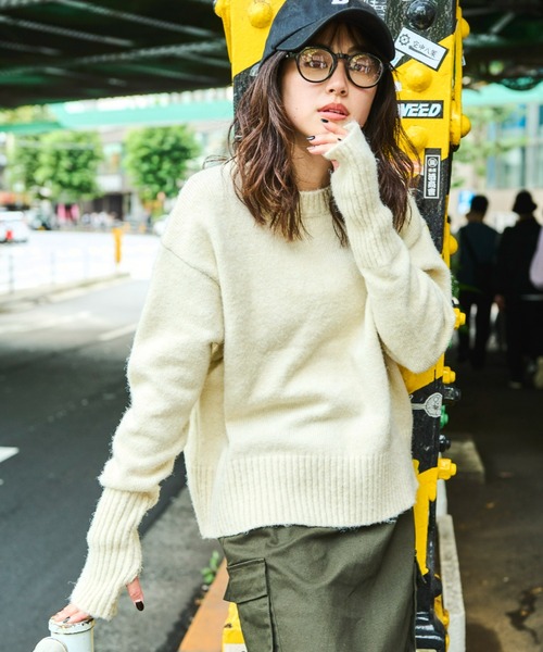 「Auntie Rosa Holiday」 長袖ニット FREE グリーン レディース_画像4