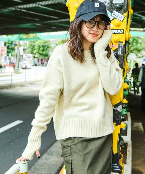 「Auntie Rosa Holiday」 長袖ニット FREE グリーン レディース_画像8