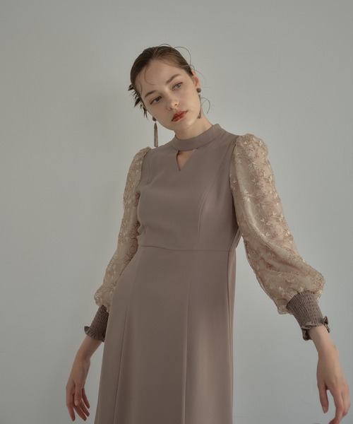 【新品】ANDRESD ANDRESD 「ANDRESD」 長袖ワンピース L ベージュ レディース