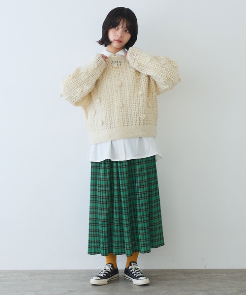 bulle de savon（ビュルデサボン） カーディガン ネパールハンドニット