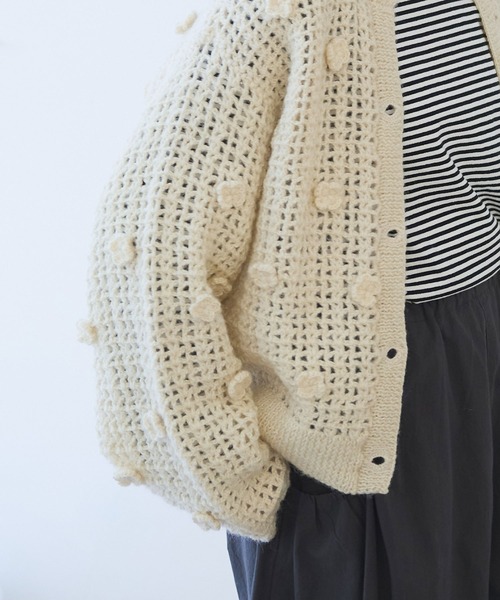 bulle de savon（ビュルデサボン） カーディガン ネパールハンドニット