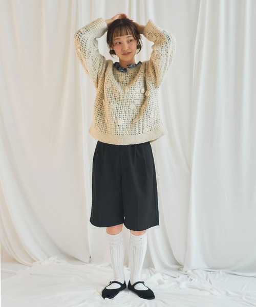 bulle de savon（ビュルデサボン） カーディガン ネパールハンドニット