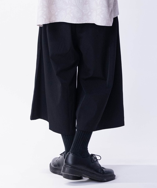 Kaval ワイドクロップドパンツ ブラック 日本製 コットンパンツ JOHN'S CLOSET（ジョンズクローゼット） ワイドパンツ パンツ 「13