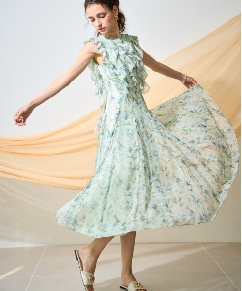 ERADIE エラディエ　ランダムラッフルプリントワンピース ERADIE（エラディエ） ワンピース Random Raffle Print One piece