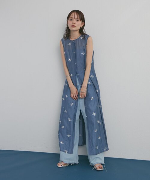 mystic シアービジューワンピース 森川企画】シアービジューワンピース（ワンピース）｜mystic